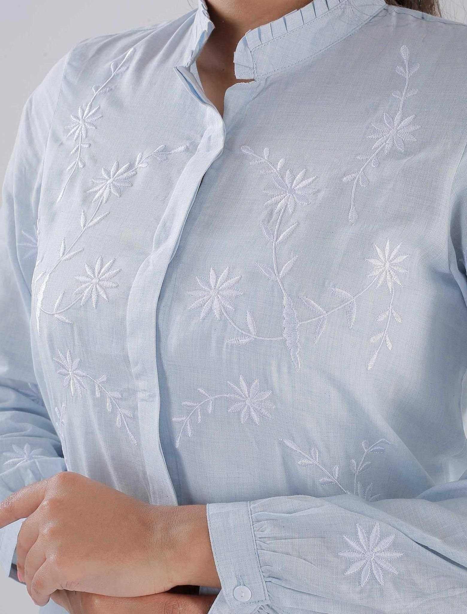 Embroidered Cotton Top - Blucheez