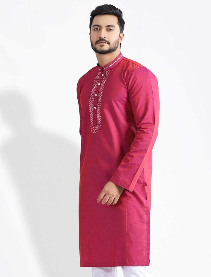 Embroidered Regular Fit Panjabi - Blucheez