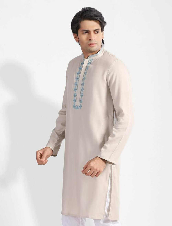 Embroidered Regular Fit Panjabi - Blucheez