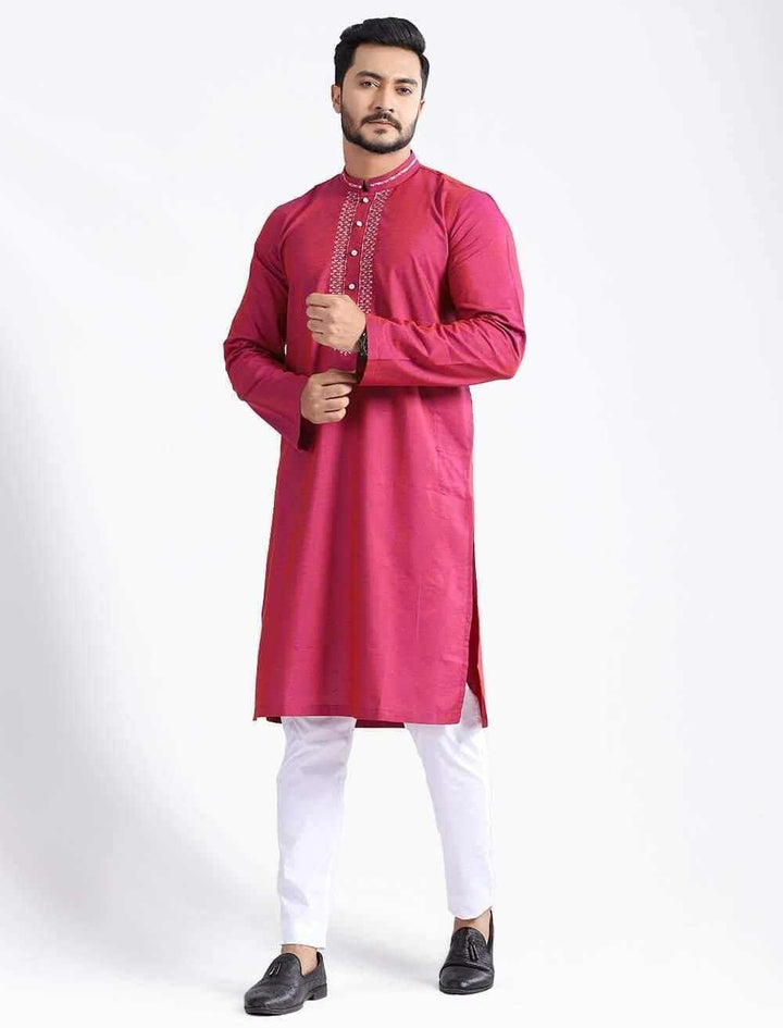 Embroidered Regular Fit Panjabi - Blucheez