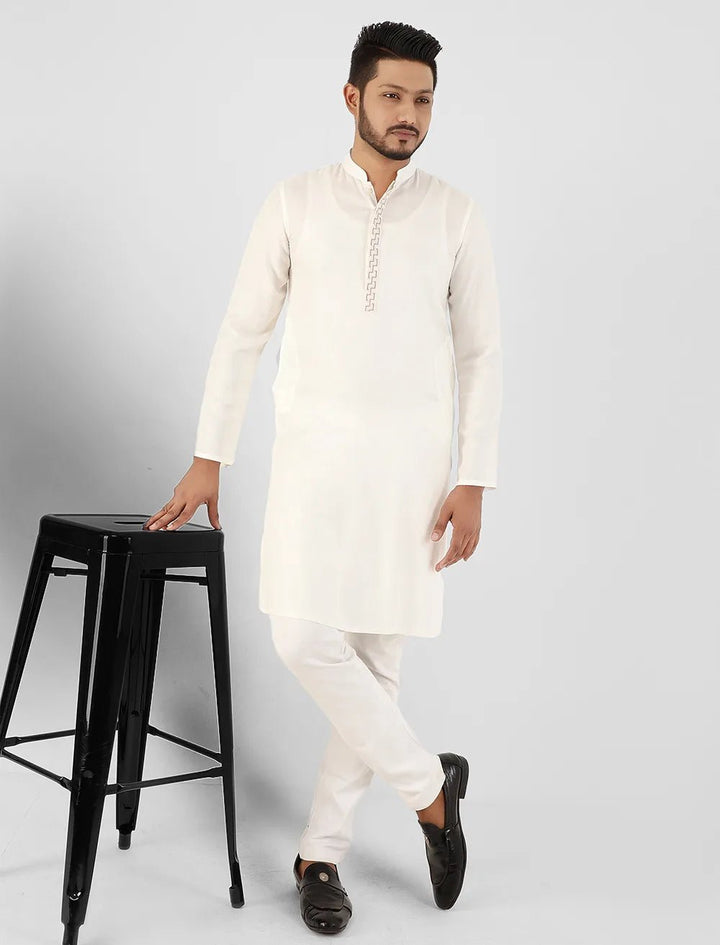 Embroidered Slim Fit Panjabi - Blucheez