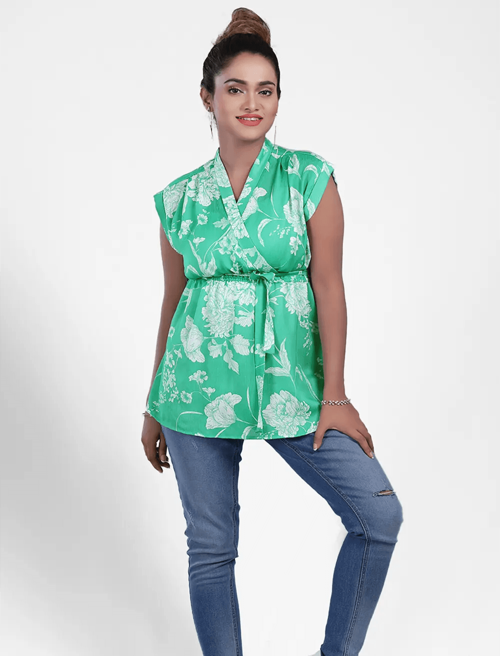 Extended Sleeve Printed Tops - Blucheez