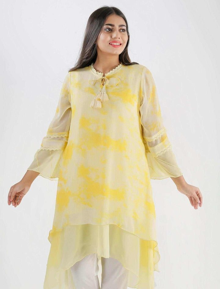 High Low Printed Kurti - Blucheez