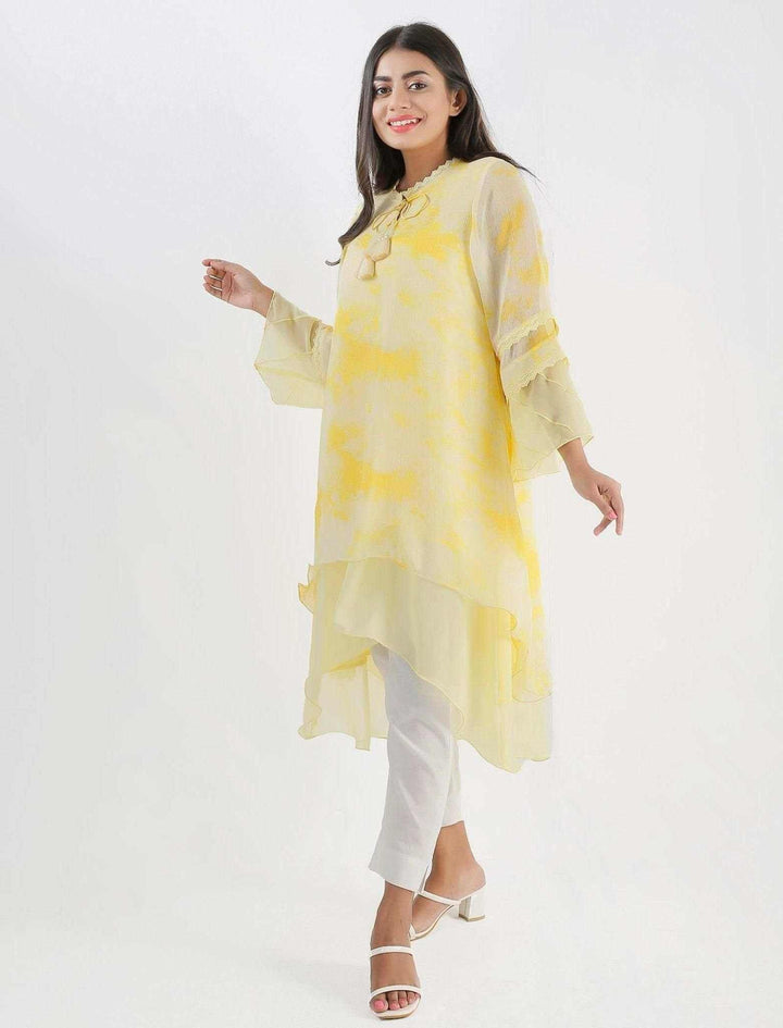 High Low Printed Kurti - Blucheez