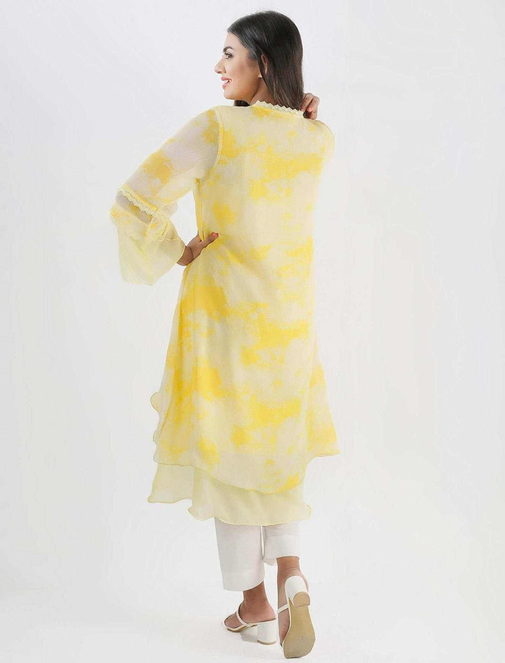 High Low Printed Kurti - Blucheez