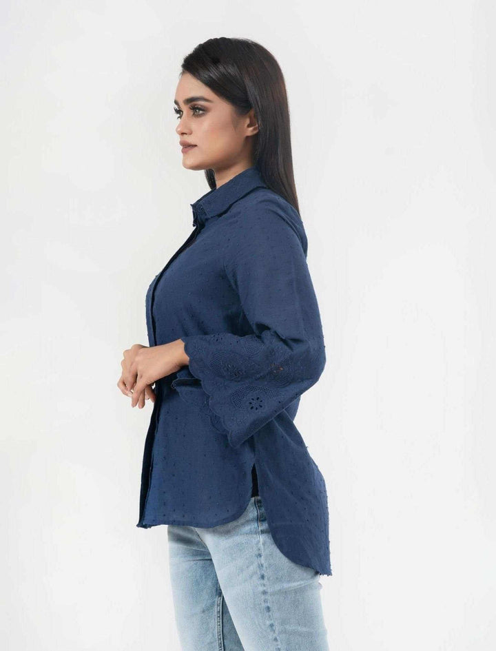 High-Low Top With Bell Sleeve - Blucheez