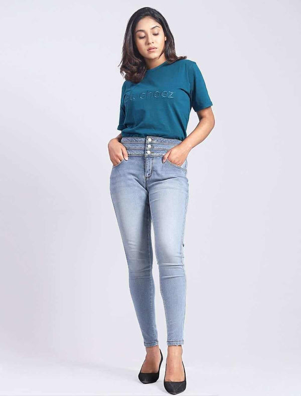 High Waist Skinny Denim - Blucheez