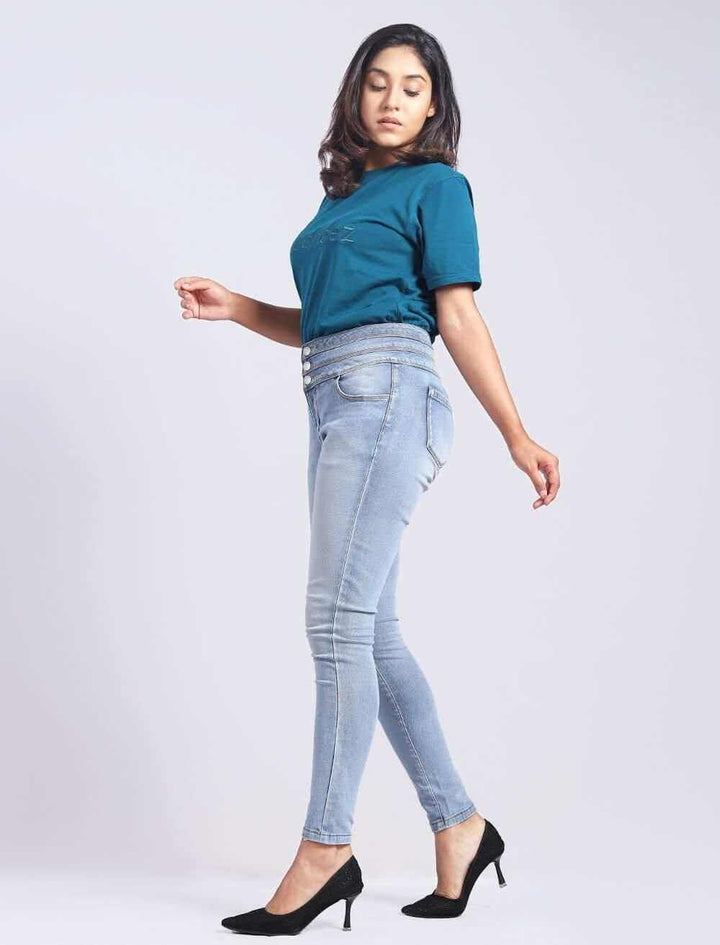 High Waist Skinny Denim - Blucheez