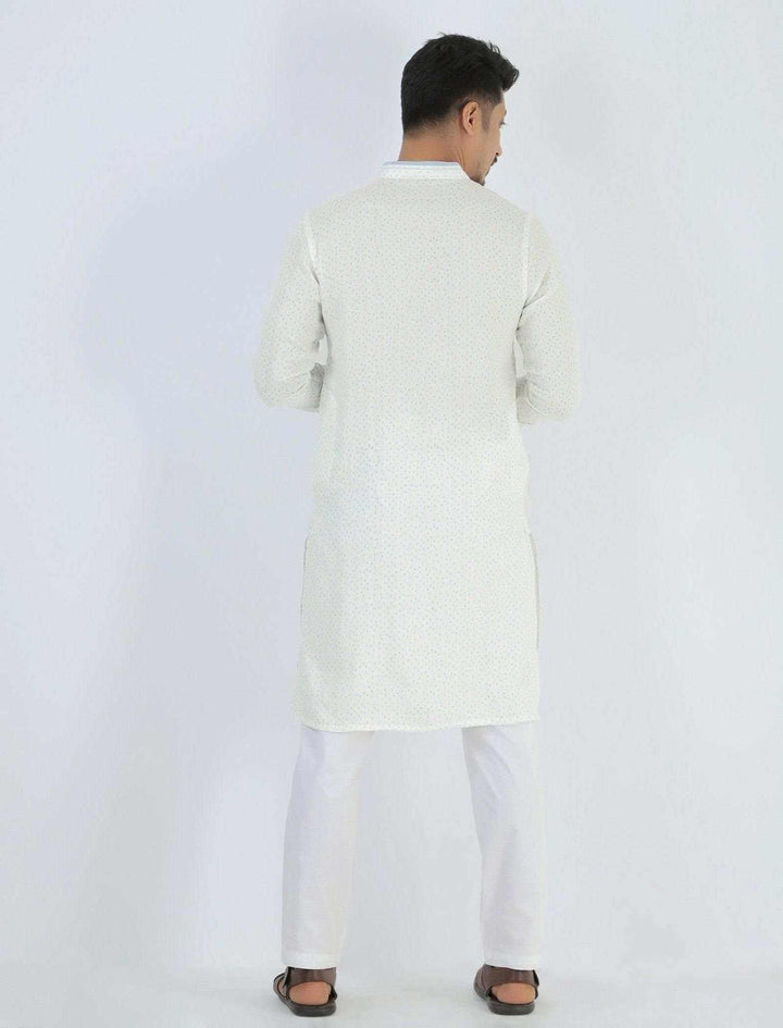 Highlighted Contrast Slim Fit Panjabi - Blucheez