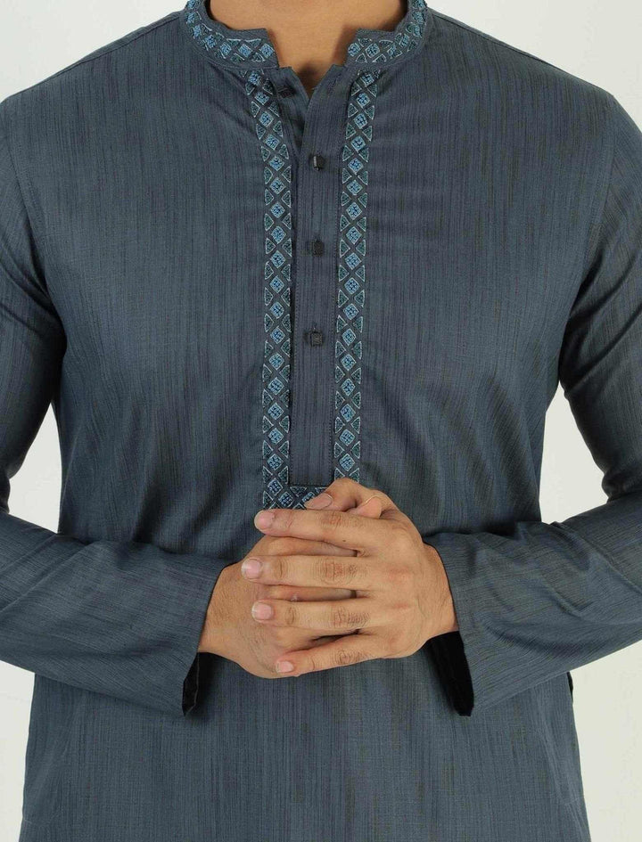 Non Iron Slim Fit Panjabi - Blucheez