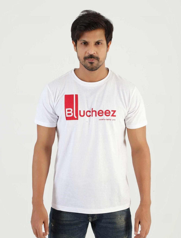 Pigment Printed White Tee - Blucheez