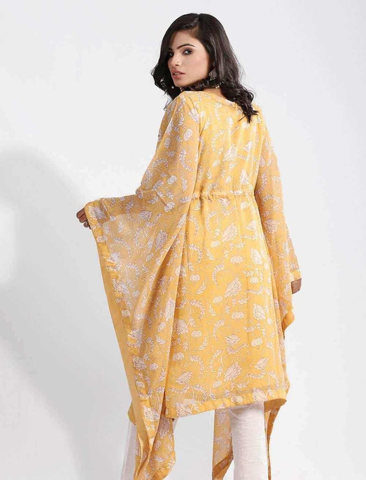 Printed Kaftan with Zardozi Work - Blucheez