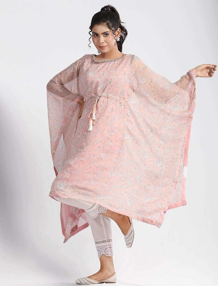 Printed Kaftan with Zardozi Work - Blucheez