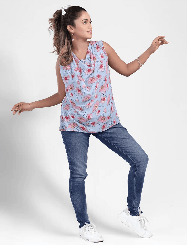 Printed Sleeveless Top - Blucheez