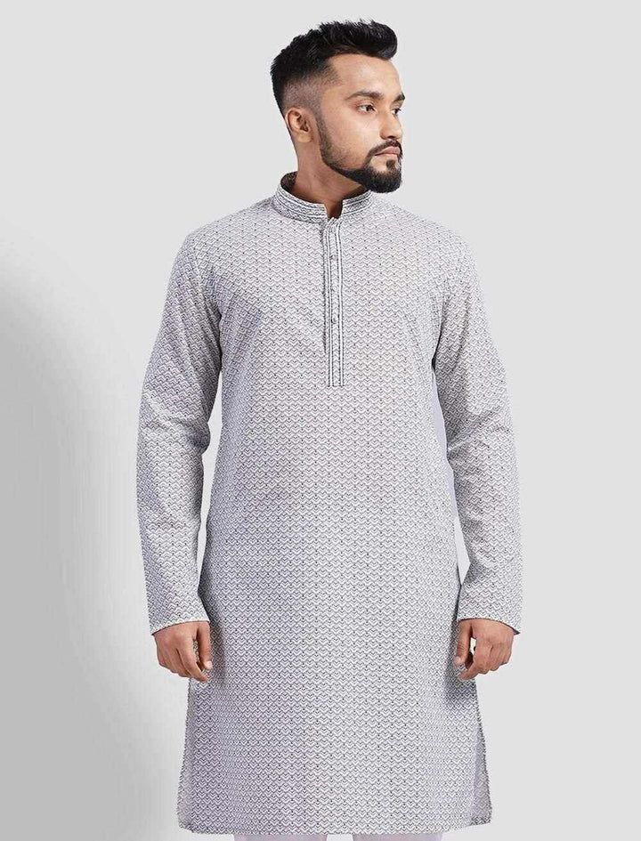 Printed Slim Fit Panjabi - Blucheez