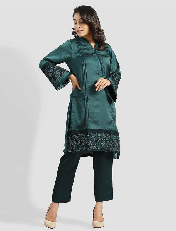 Regular Fit Cutwork Kameez - Blucheez