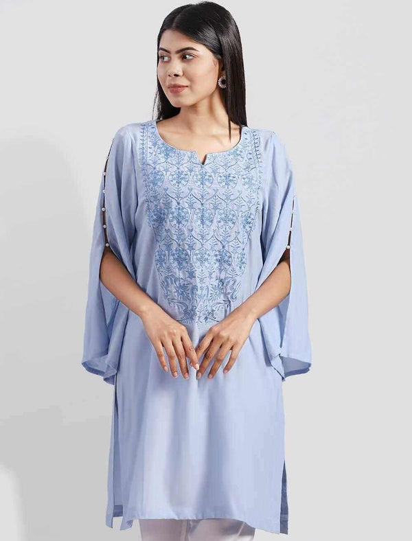 Regular Fit Embroidered Kameez - Blucheez