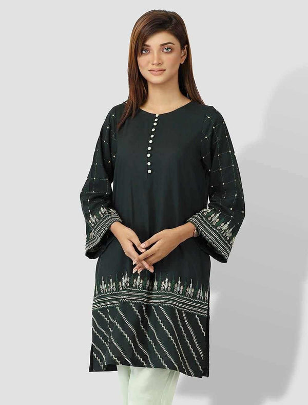 Regular Fit Embroidered Kameez - Blucheez