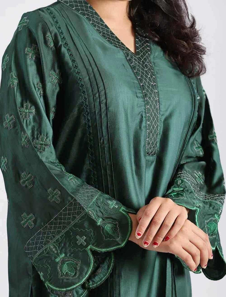 Regular Fit Embroidered Kameez - Blucheez