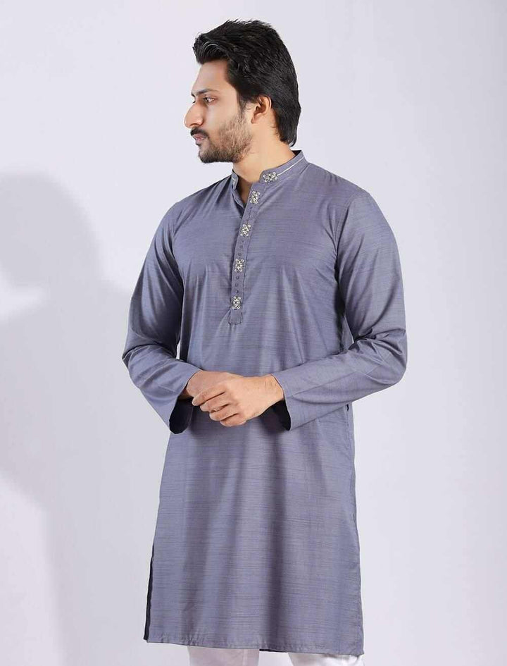 Regular Fit Panjabi With Zardozi Work - Blucheez