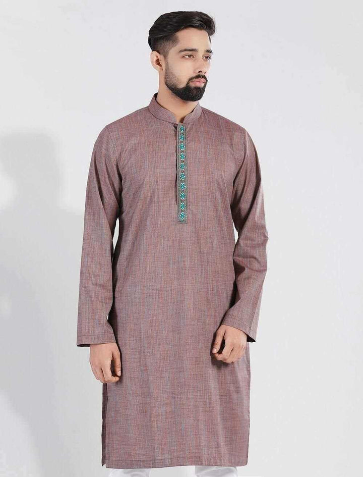 Regular Fit Panjabi With Zardozi Work - Blucheez