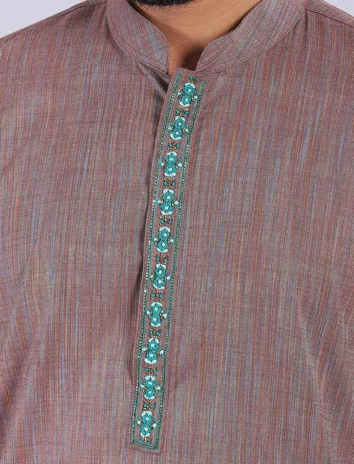 Regular Fit Panjabi With Zardozi Work - Blucheez