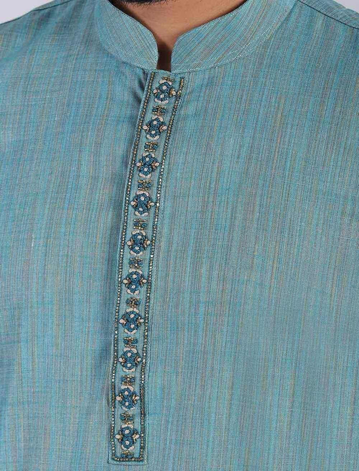 Regular Fit Panjabi With Zardozi Work - Blucheez