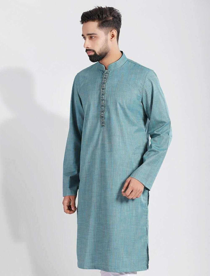 Regular Fit Panjabi With Zardozi Work - Blucheez