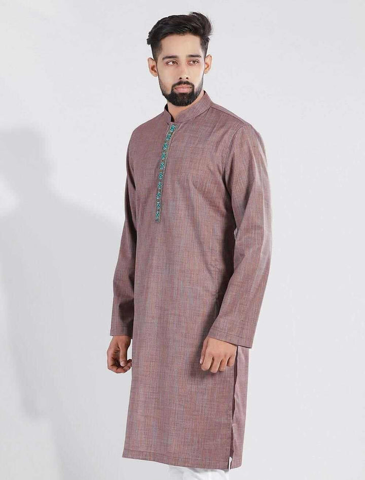 Regular Fit Panjabi With Zardozi Work - Blucheez