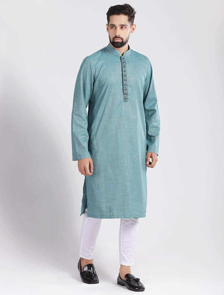 Regular Fit Panjabi With Zardozi Work - Blucheez