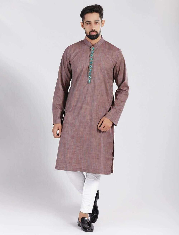 Regular Fit Panjabi With Zardozi Work - Blucheez