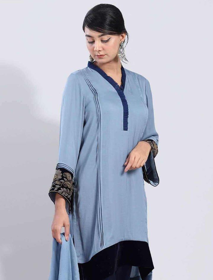 Regular Fit Zardozi Kameez - Blucheez