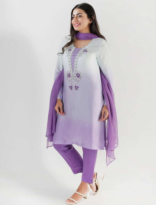 Regular fit Zardozi Kameez - Blucheez