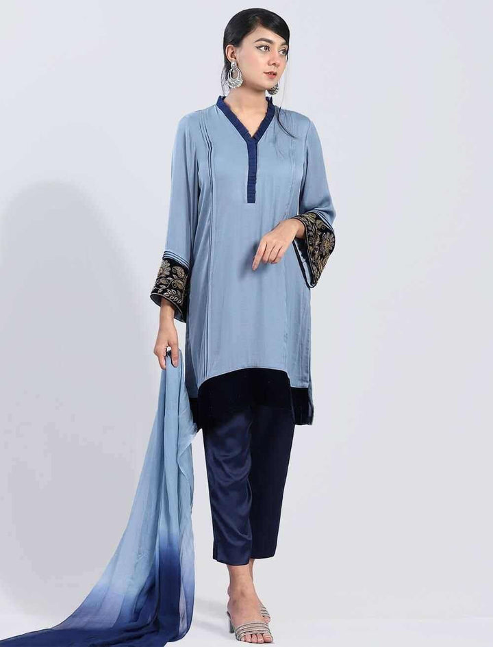 Regular Fit Zardozi Kameez - Blucheez