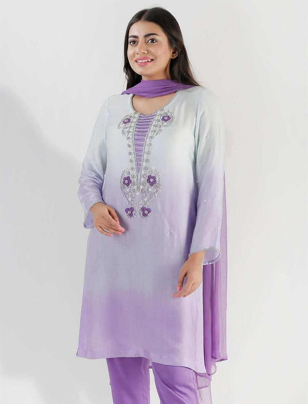 Regular fit Zardozi Kameez - Blucheez