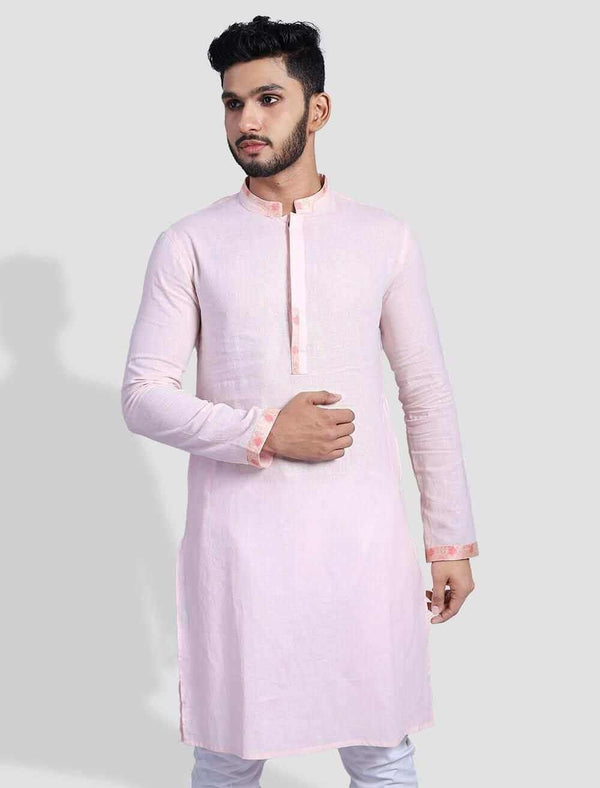 Slim Fit Contrast Panjabi - Blucheez