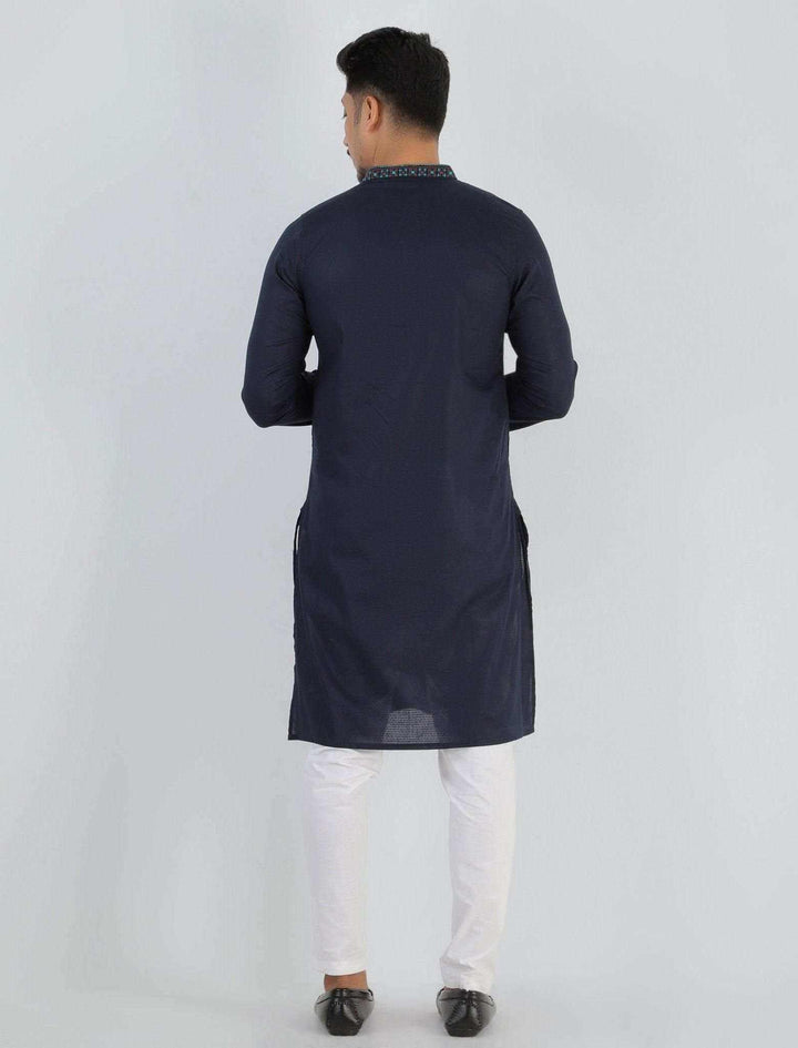 Slim Fit Jacquard Panjabi - Blucheez