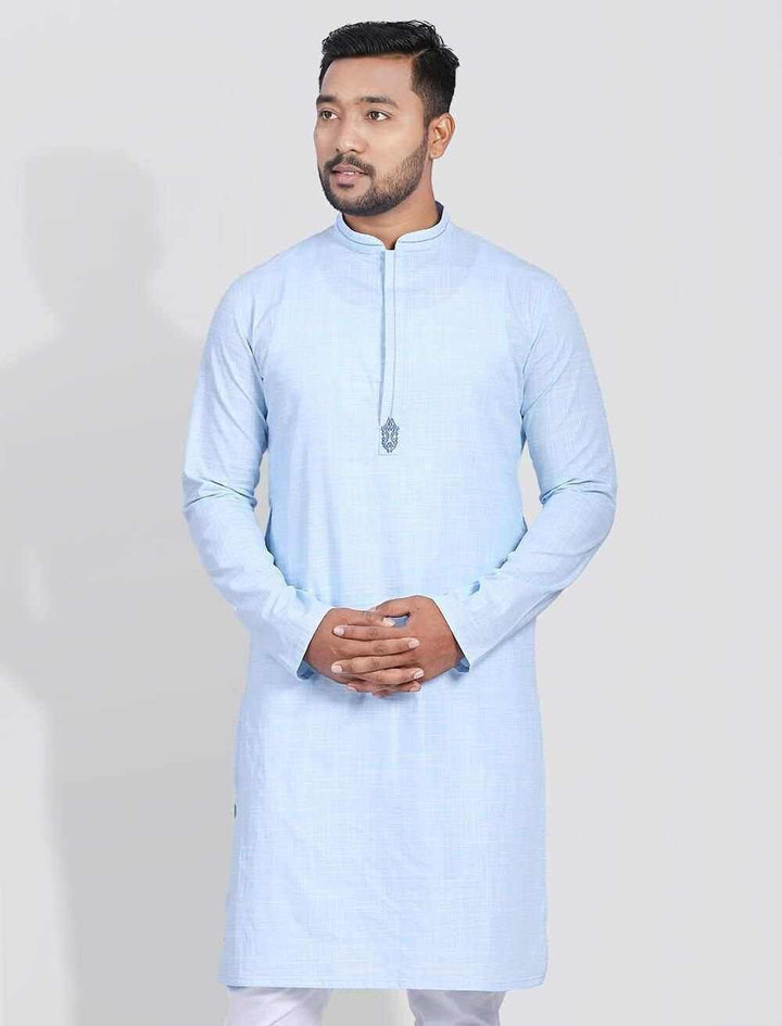 Smart Casual Embroidery Slim Fit Panjabi - Blucheez