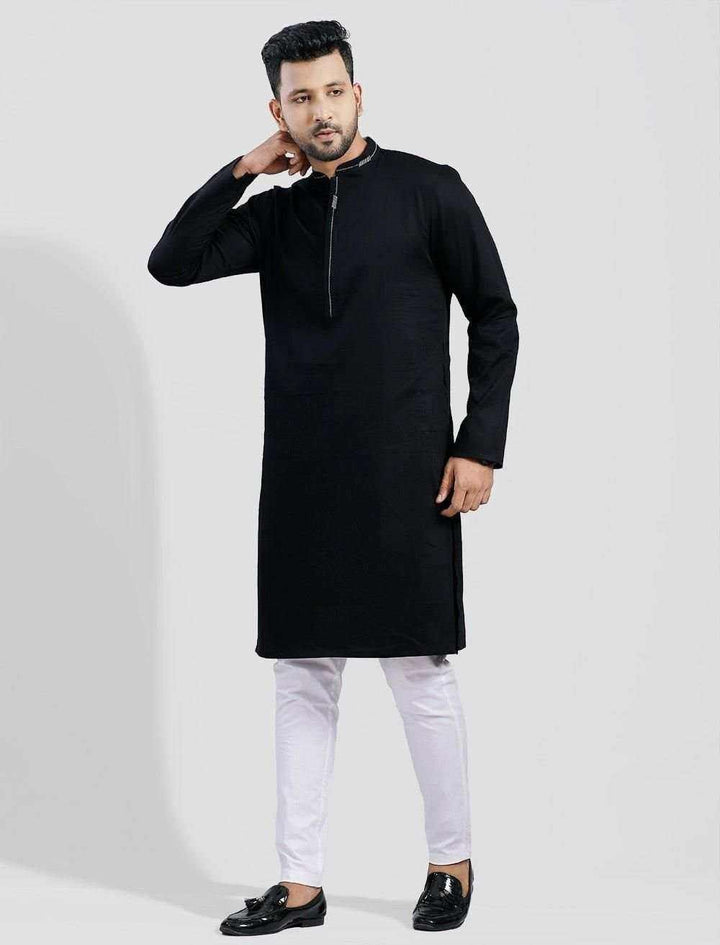 Smart Casual Embroidery Slim Fit Panjabi - Blucheez